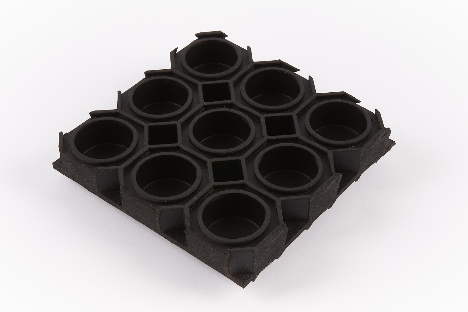 Gummiwabenmatten "KARO AS" - geschlossene Ausführung